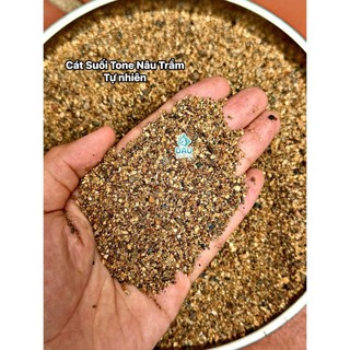Cát Suối Biotope Tự Nhiên Tone Nâu Trầm (Hạt nhỡ) - Phù Hợp Chơi Biotope - Suối (1kg, 2kg, 5kg)