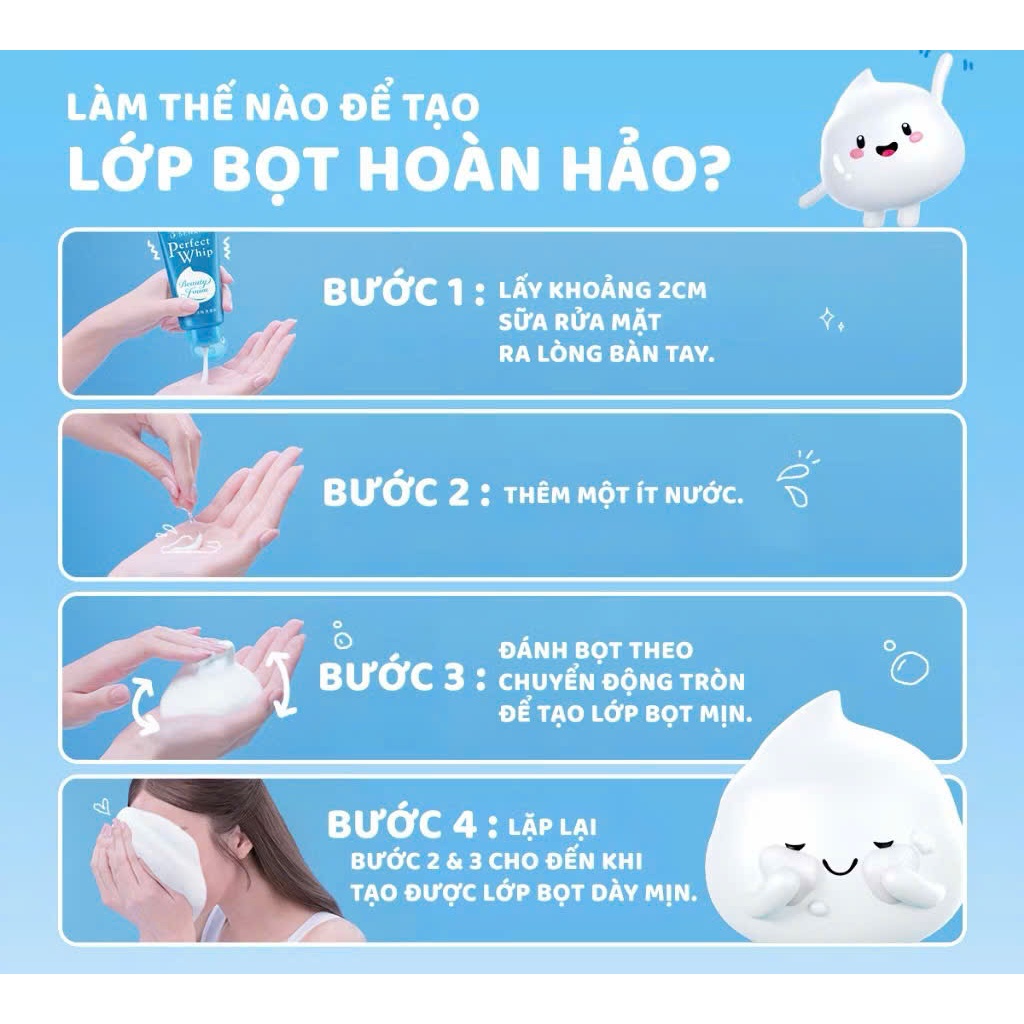 Sữa Rửa Mặt Tạo Bọt Chiết Xuất Đất Sét Trắng Senka Perfect White Clay 100g
