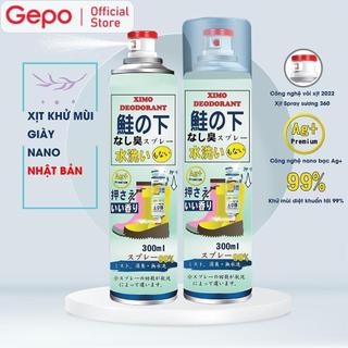 Bình xịt khử mùi hôi chân và làm sạch mùi giày Ximo cao cấp 300ml | Loại bỏ vi khuẩn, ngăn mồ hôi công nghệ bạc AG+