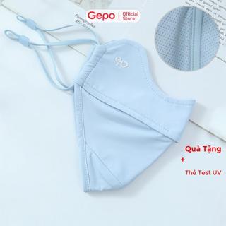 Khẩu trang chống nắng chống tia UV chất lụa băng mềm mịn mát thông thoáng GEPO