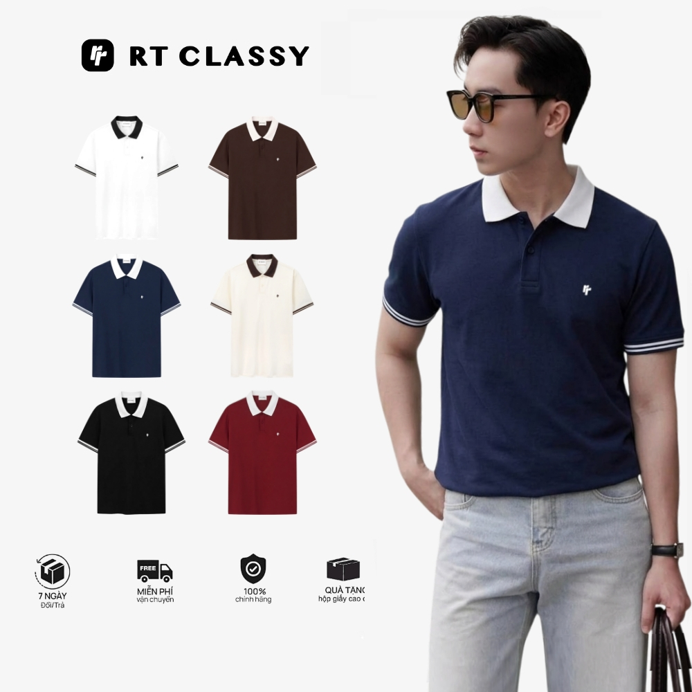 Áo Polo RTCLASSY Daily Wear Trẻ Trung Chất Cotton Pique Dày Dặn Thoáng Khí ,Co Giãn Thoải Mái