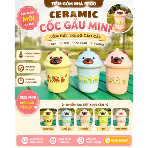 Heo Gốm Tiết Kiệm Tiền Hình Bình Sữa | Heo Đất Dễ Thương