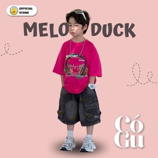 Áo Thun T-Shirt Bé Trai Hồng Họa Tiết Tai Nghe Âm Nhạc Sơn Màu Mellow Duck (4-13 Tuổi) B2606041
