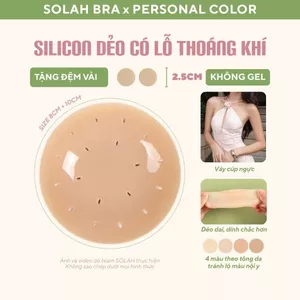 Miếng Dán Ngực Silicon Non Dẻo Có Lỗ Không Gel SOLAH Hạt Vừng Chống Mồ Hôi Biển Du Lịch Dự Tiệc NP14