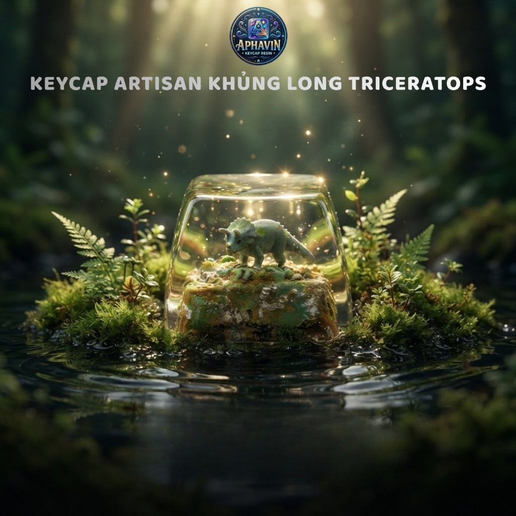 🦖 Keycap Artisan Khủng Long Resin Thủ Công – T-Rex / Triceratops | Keycap Trang Trí Bàn Phím Cơ