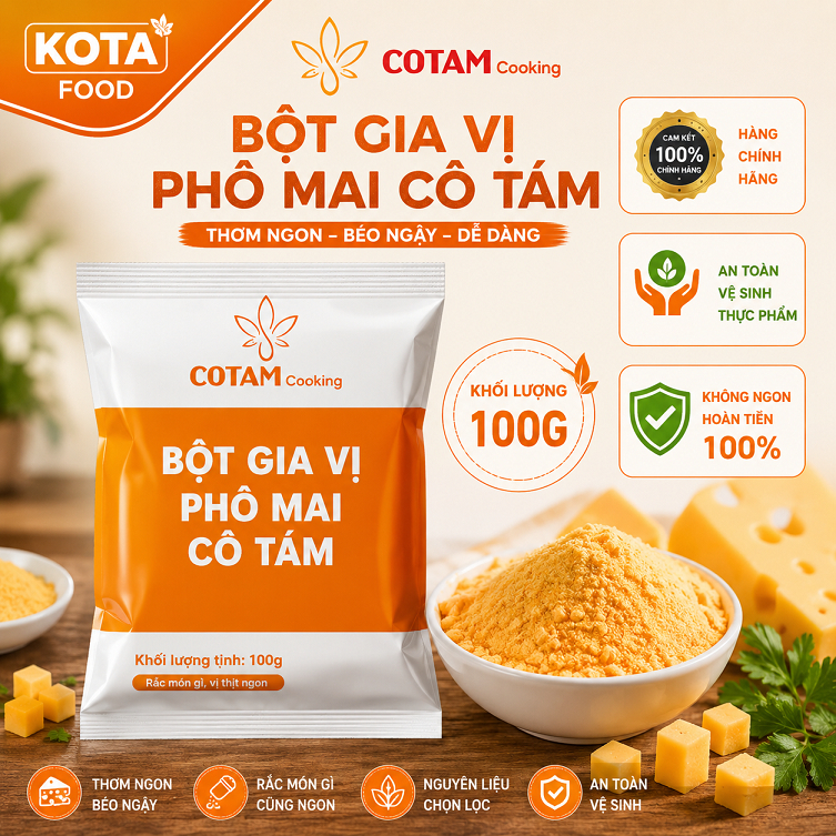 Bột Gia vị Phô mai lắc cô Tám gói 100G