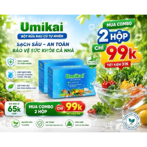 UMIKAI - BỘT Ngâm Rửa Rau Củ Thịt Cá Công Nghệ Ion Canxi Nhật Bản