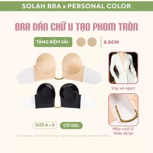 Miếng Dán Ngực Chữ U Tháo Móc SOLAH Áo Váy Hở Ngực Hở Lưng Sexy Đi Biển Tiệc Dạ Hội Du Lịch BR12