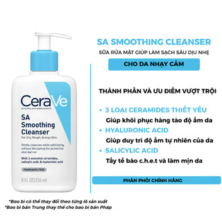 Sữa Rửa Mặt CeraVe Foaming Cleanser 236ml - 473mlChính Hãng Cho Da Dầu, Da Khô, Mụn Nhạy Cảm