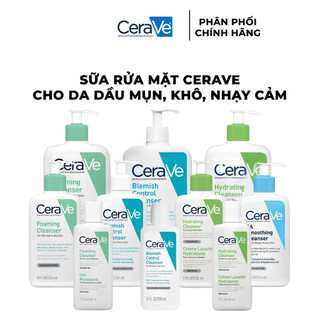 Sữa Rửa Mặt CeraVe Foaming Cleanser 236ml - 473mlChính Hãng Cho Da Dầu, Da Khô, Mụn Nhạy Cảm