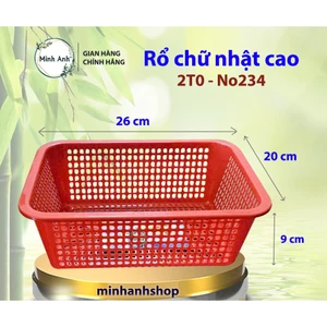 Combo 5 cái - Rổ Chữ Nhật Cao -Siêu bền – dày dặn - rổ đủ kích thước - đẹp