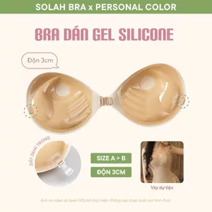 Miếng Dán Nâng Ngực Chống Tuột Tạo Khe SOLAH Độn 3cm 5cm Dây Quai Trong Bra Dán Gel Silicon BR05