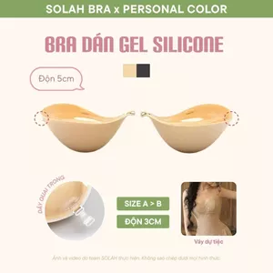 Miếng Dán Nâng Ngực Độn 5cm SOLAH Chống Tuột Tạo Khe Có Dây Quai Trong Áo Bra Dán Gel Silicon BR06