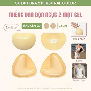 Miếng Dán Độn Ngực Có Gel 2 Mặt SOLAH Bikini Tam Giác Hạt Đậu Áo Váy Đi Tiệc Chơi Hở Lưng PK04