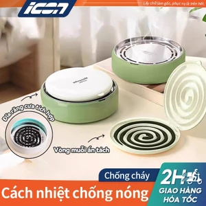 Hộp đựng nhang muỗi ICON tự động tách vòng - Chống cháy, an toàn | Khay nhang có nắp chống rơi tàn | đuổi muỗi
