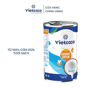Mua 1 tặng 1 [COMBO 2 LON] nước cốt dừa tươi Vietcoco 160ml