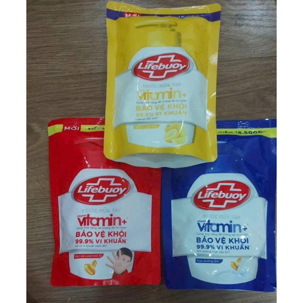 Nước rửa tay Lifebuoy túi 1kg - Bảo vệ vượt trội và Dưỡng ẩm