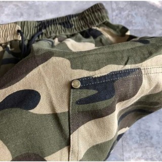 Quần Short Nam Họa Tiết Camo Chất Kaki Lưng Thun Form Rộng Basic Streetwear ModMen