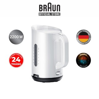 Ấm siêu tốc Braun dung tích 1.7L công suất lớn 2200W bảo hành 24 tháng chính hãng 1 đổi 1