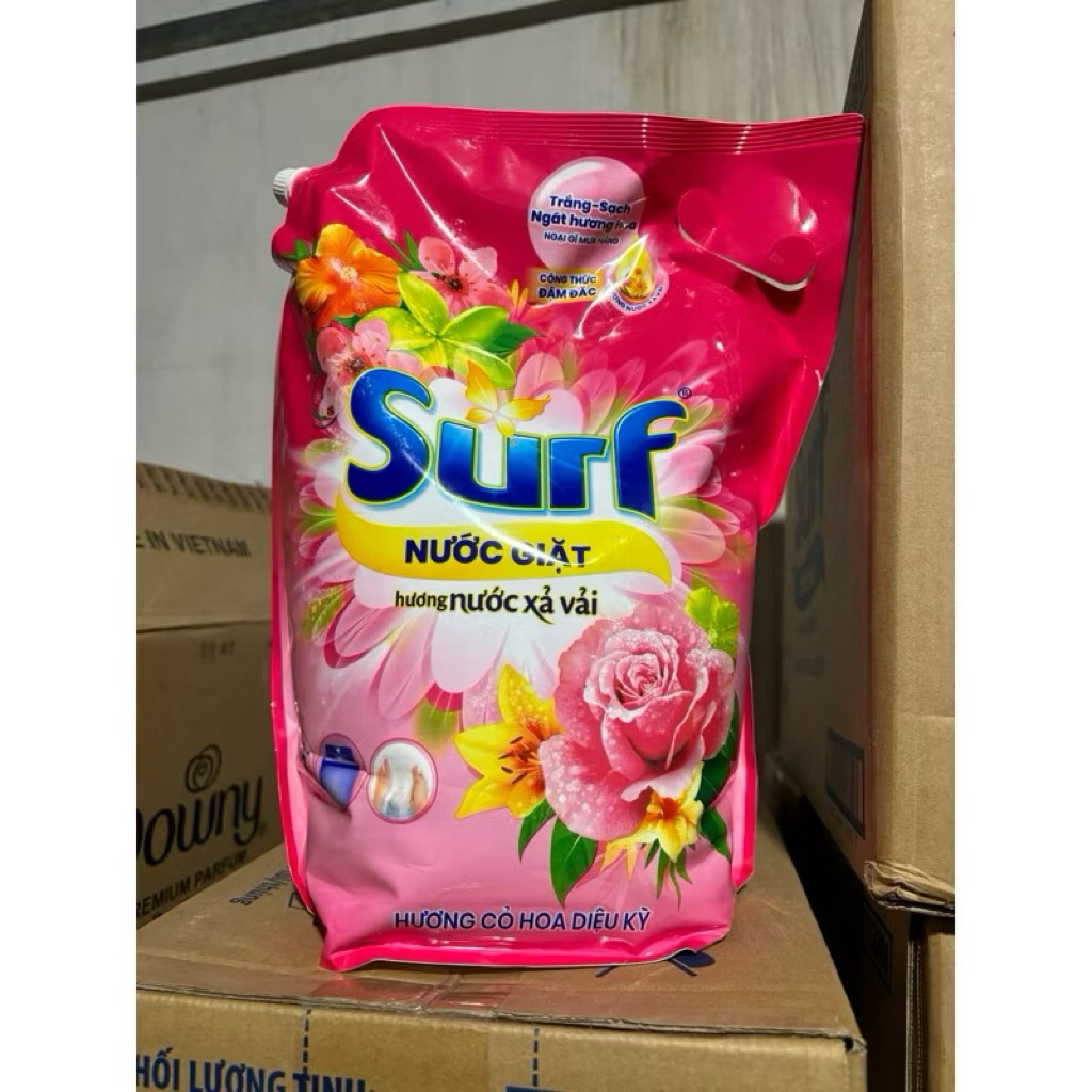 Nước Giặt SURF Hương Nước Xả Vải Túi 3.6Kg tặng kèm - SURNG