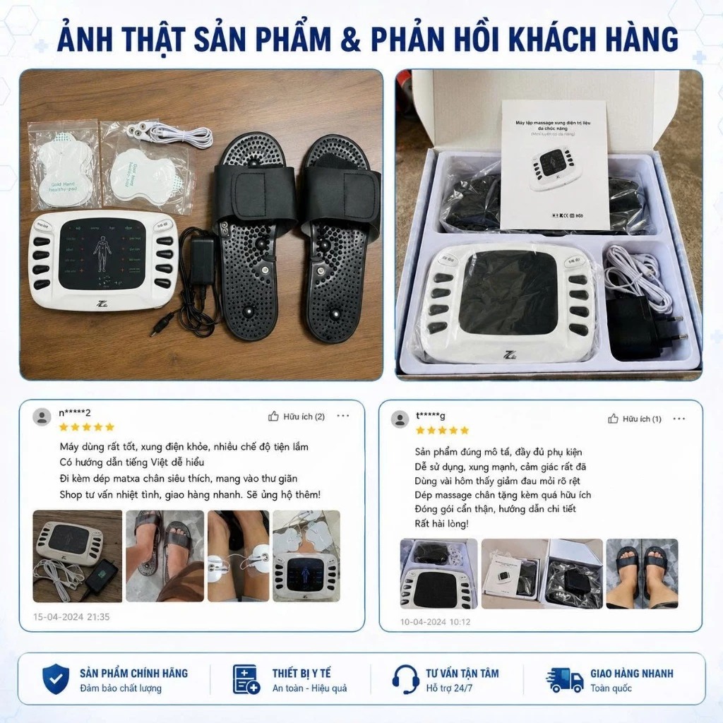 Máy xung điện toàn thân cao cấp YTK 309B, Máy massage xung điện châm cứu giảm đau 8 chế độ massage, 15 cấp cường độ