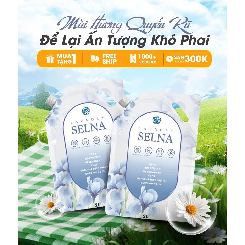 C92_Túi Nước Giặt Xả Selna Túi 2KG