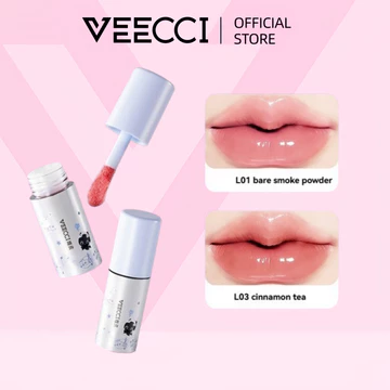 VEECCI Son môi phối hợp Note Pudding, son thủy tinh nude không khô môi, không nhiễm màu