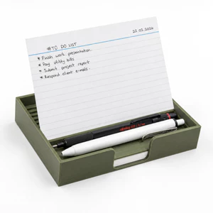 Hộp đựng thẻ ghi chú Flashcard A6 kèm giá đỡ và khay bút để bàn
