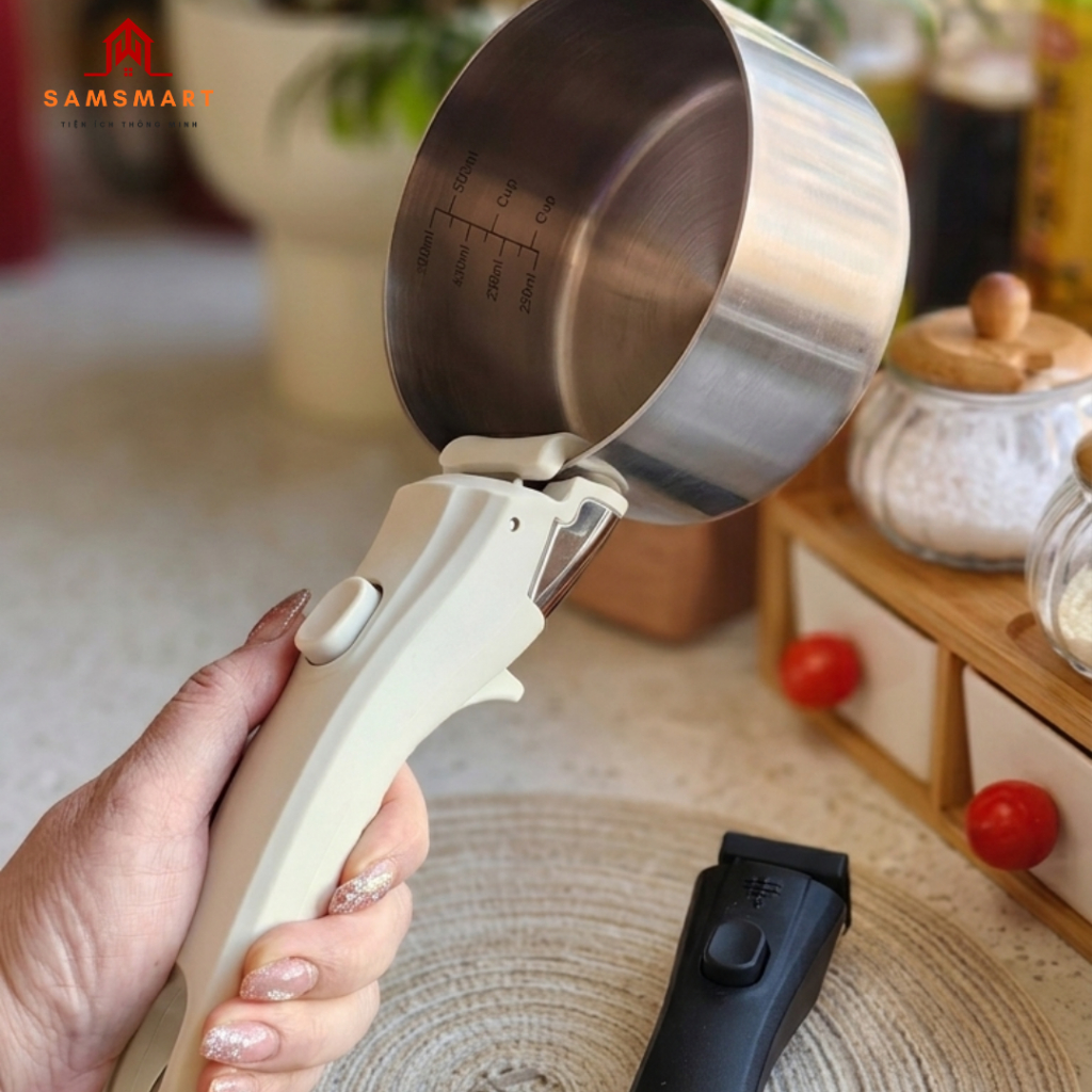 Tay Cầm Rời Nồi Chảo Thông Minh Tay Cầm Đa Năng Chống Nóng Chống Bỏng Cao Cấp, Tay Kẹp Rời Nồi Chảo