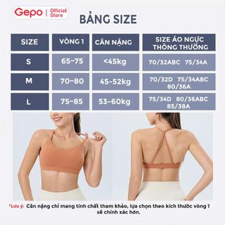 GEPO Áo bra nữ thể thao dây lưng chất LuLu siêu mềm mịn sẵn mút dày dặn GP230