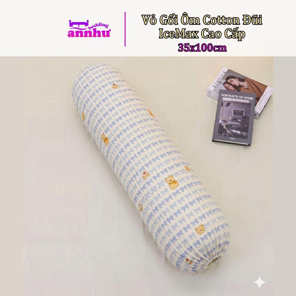 Vỏ Gối Ôm Cotton Đũi IceMax Cao Cấp, Kích Thước 35x100cm An Như Bedding