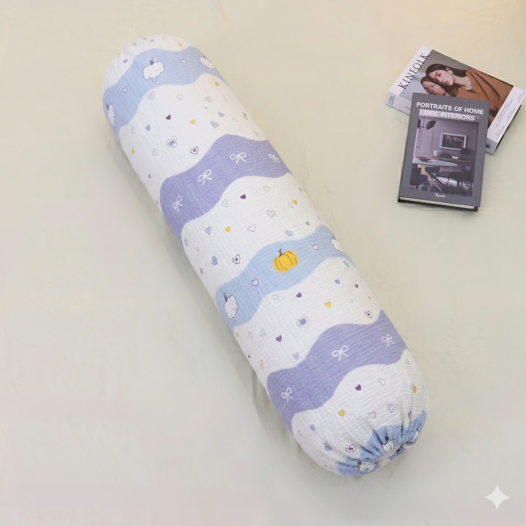 Vỏ Gối Ôm Cotton Đũi IceMax Cao Cấp, Kích Thước 35x100cm An Như Bedding