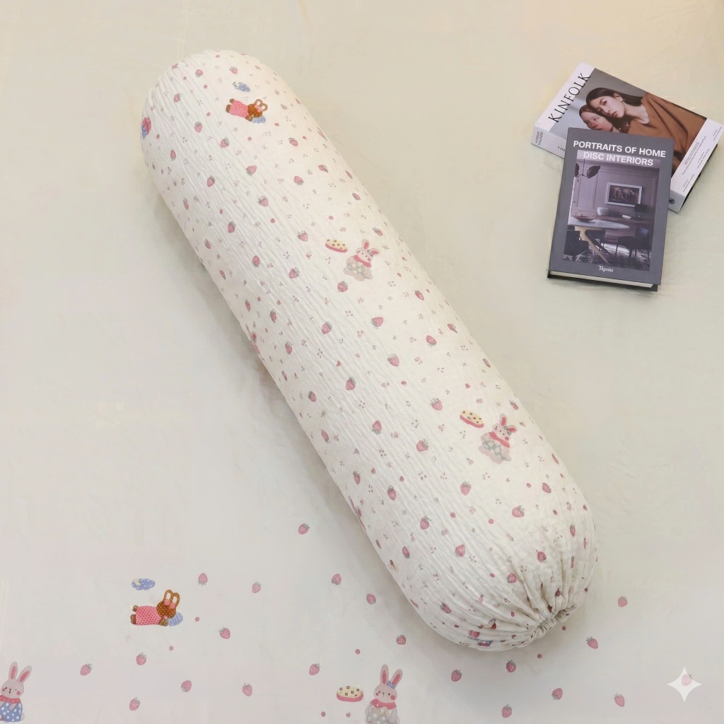 Vỏ Gối Ôm Cotton Đũi IceMax Cao Cấp, Kích Thước 35x100cm An Như Bedding