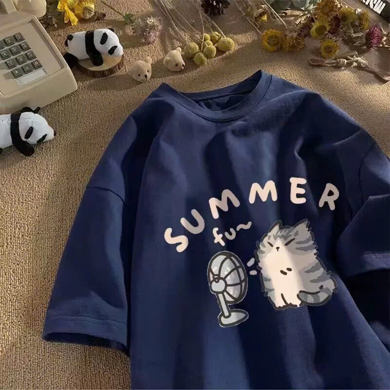 Áo phông thun nữ nam chất cotton cao cấp thoáng mát form rộng SUMMER