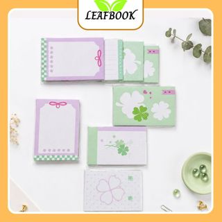 LEAFBOOK Giấy Note A7 Không Keo Pastel Dễ Thương – Sổ Ghi Chú Mini Bỏ Túi, Viết Lời Nhắn, Ghi Việc Cần Làm