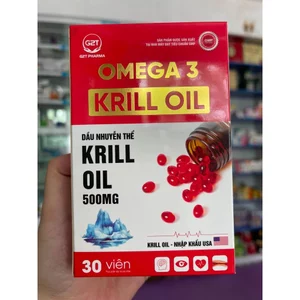 Dầu Nhuyễn Thể Omega3 Krill Oil 500mg Hộp 30 Viên Tốt Cho Tim Mạch Nhập Khẩu USA