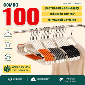 Móc Treo Quần Áo Chống Trượt Xoay 360 Đa Năng Chất Liệu Cao Cấp Bền Bỉ Chịu Được Vật Nặng