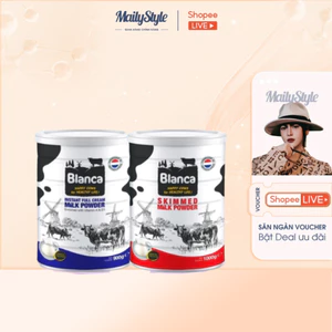 A130_[kèm quà]1 Thùng Sữa Tươi Dạng Bột Blanca Hà Lan Lon 900Gr/1000Gr (1 Thùng 12 Hộp)