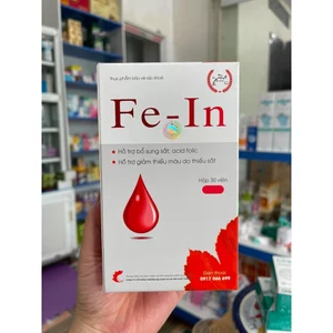 Viên uống bổ sung sắt và acid folic Fe-In (Hộp 30 viên) giúp tăng đề kháng