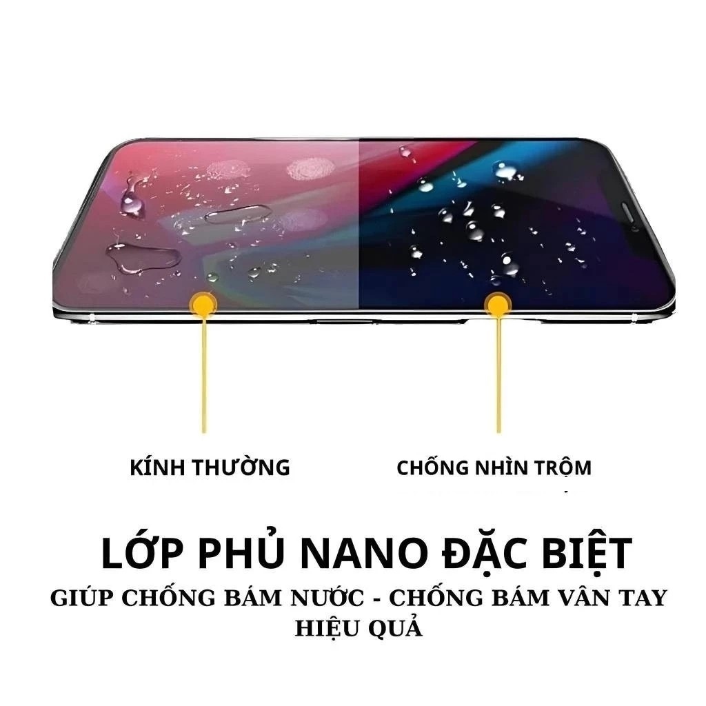 Kính Cường Lực iPhone 4D Chống Nhìn Trộm – Full Màn, Chống Trầy Xước, Dán Dễ