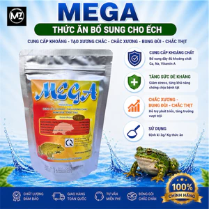 MEGA (Tiệp Phát) bổ sung Khoáng và Vitamin tạo khung xương, bung đùi, chắc thịt cho ếch, cá, lươn (Gói 300g)