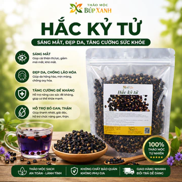 Hắc kỷ tử, kỷ tử đen 200g loại 1 nguyên chất chống oxy hóa cao, pha trà dưỡng nhan Thảo Mộc Búp Xanh