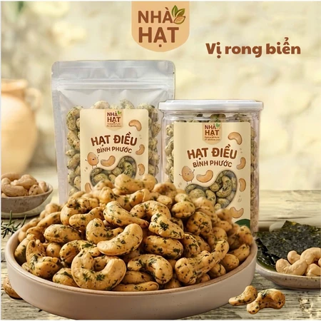 Hạt Điều Tươi Nguyên Hạt Vị Rong Biển Hạt Lớn Size To Đều Hạt 250gram