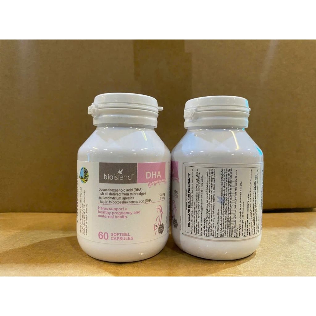 {Mẫu mới+Tem Phụ Qr} Dha Bầu Bioisland 60 viên cho phụ nữ chuẩn bị mang thai, mẹ bầu & sau sinh - Úc