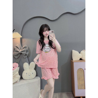 BỘ BẦU - BỘ SAU SINH -BỘ ĐÙI COTONG CHẤM BI HÌNH VỊT XINH-5 màu, quần có chun chỉnh