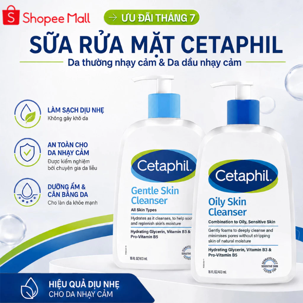 Sữa rửa mặt Cetaphil Gentle Skin Cleanser