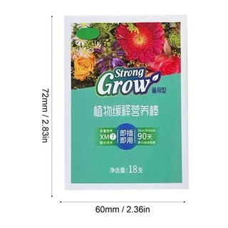 QUE DINH DƯỠNG CÂY TRỒNG TAN CHẬM STRONG GROW | COMBO 2 HỘP 36 QUE | CẮM LÀ DÙNG | NPK 15-15-15