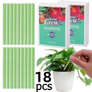 QUE DINH DƯỠNG CÂY TRỒNG TAN CHẬM STRONG GROW | COMBO 2 HỘP 36 QUE | CẮM LÀ DÙNG | NPK 15-15-15