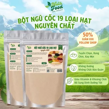 Bột ngũ cốc ăn sáng 19 loại hạt nguyên chất Nuts Food 500g, sữa ngũ cốc dinh dưỡng cho mọi lứa tuổi