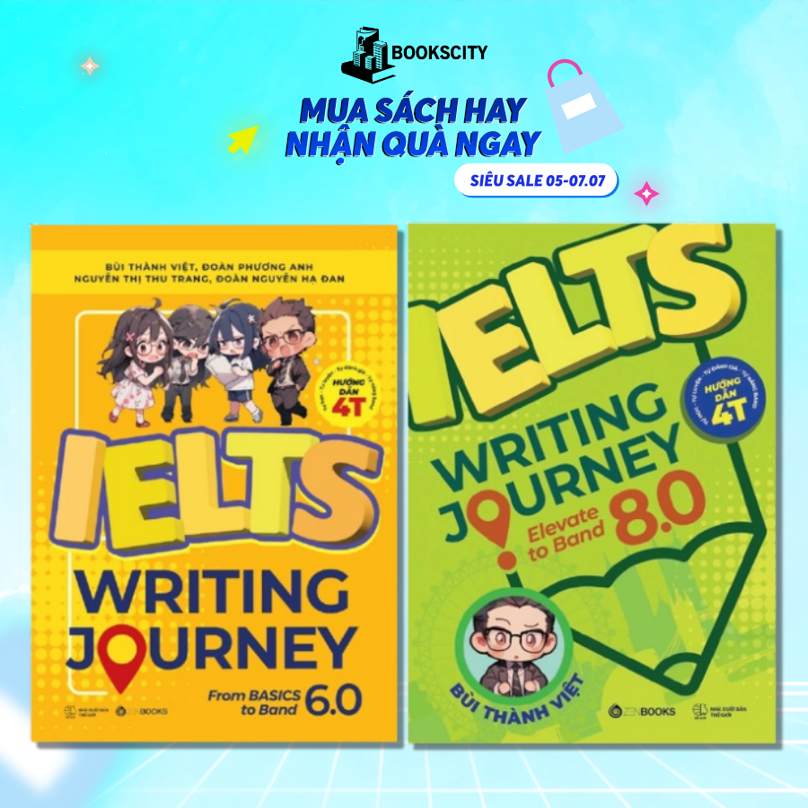Combo 2 Cuốn Sách Ielts Writing Journey - Từ Band 6.0 Đến Band 8.0